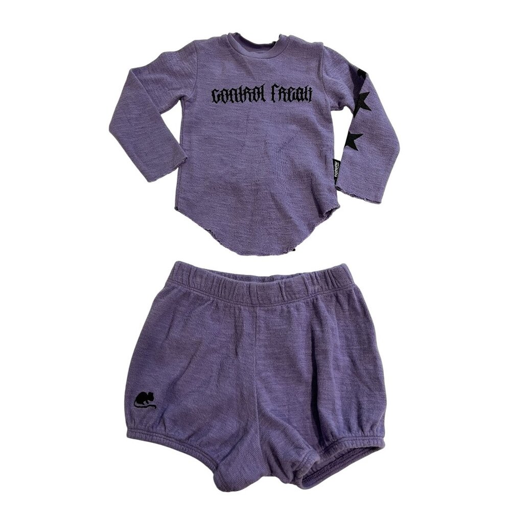 Nununu Watch Out Yoga Set in Mauve Mist